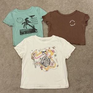American Eagle Bundle of 3 Women’s Short Sleeve Cotton Graphic Tees - Size XS